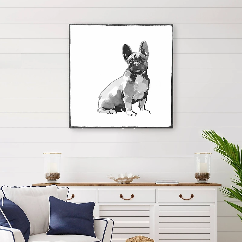 French Bull Dog Canvas Giclee