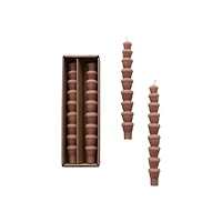 Hello Honey 10" Tan Unscented Acorn Shaped Taper Candles, 2ct.