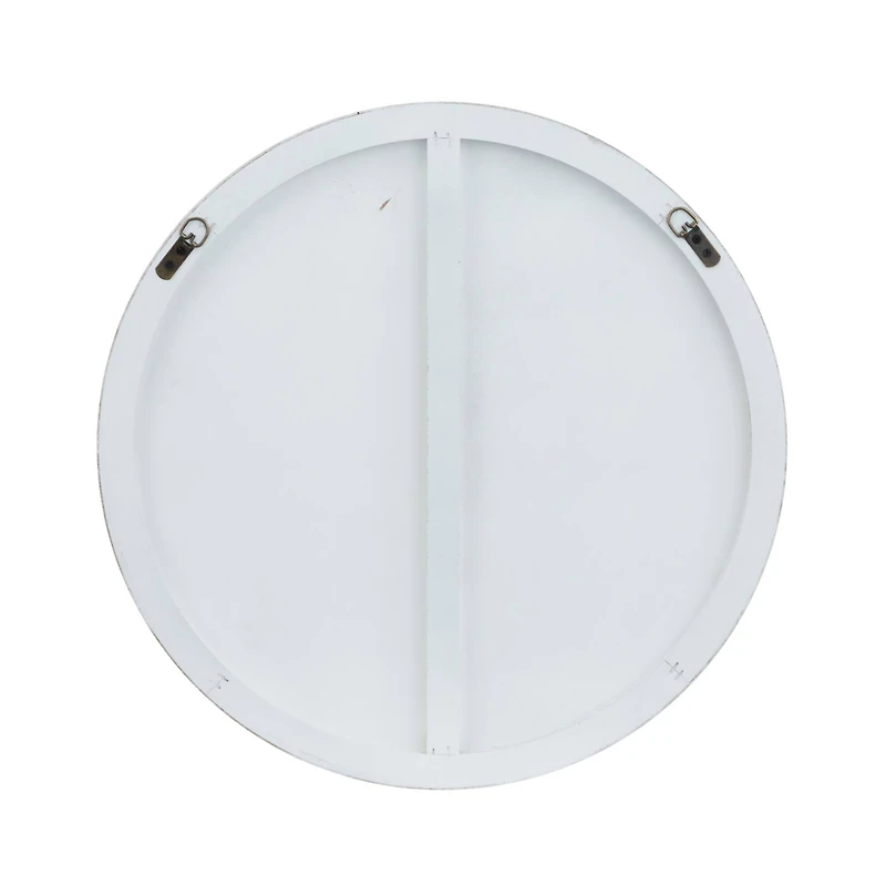 White Contemporary Wall Mirror, 24" x 1" x 24"