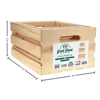 Good Wood by Leisure Arts® 3-Piece Nested Wood Crate Set