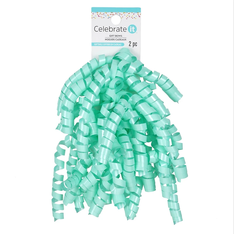 12 Packs: 2 ct. (24 total) 30" Mint Twisty Bows by Celebrate It™