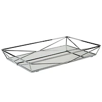 Home Details Chrome Geometric Mirrored Vanity Tray