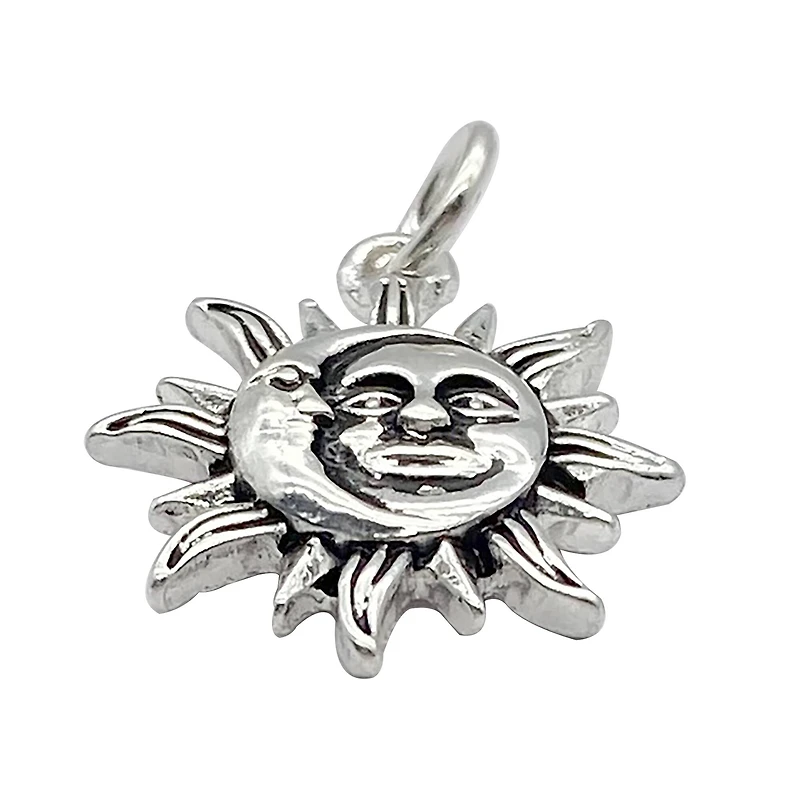 Silver Plated Sun & Moon Charm by Bead Landing™