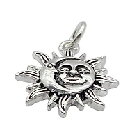 Silver Plated Sun & Moon Charm by Bead Landing™