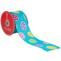 2.5" x 10yd. Blue Easter Egg Spring Wired Craft Ribbon