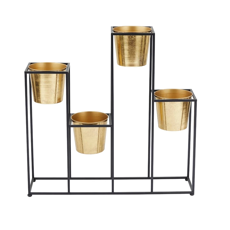 Gold Metal Glam Planter, 31" x 21" x 8"
