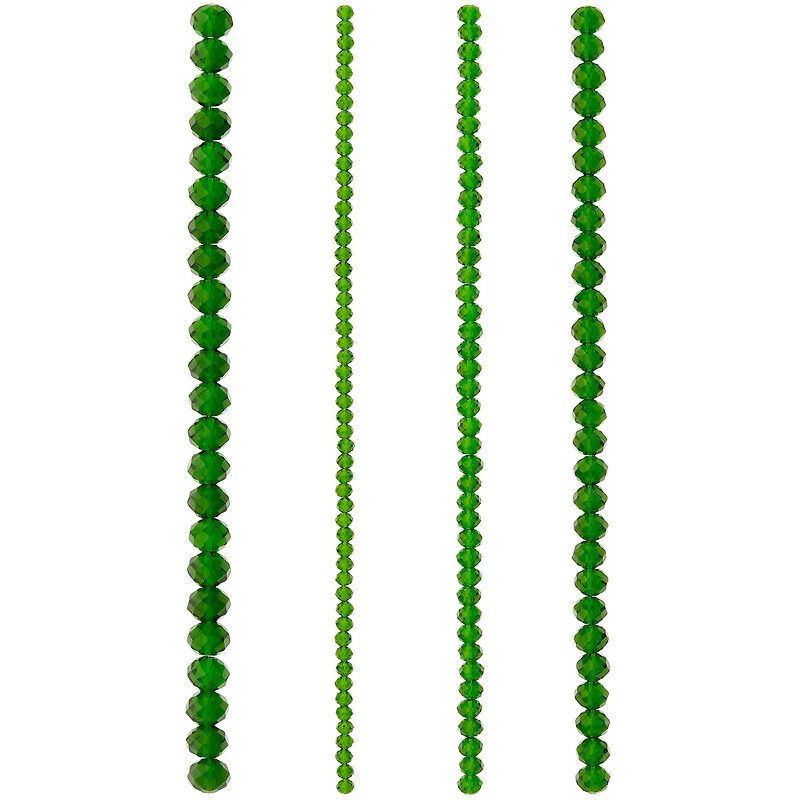 Glass Faceted Rondelle Beads by Bead Landing