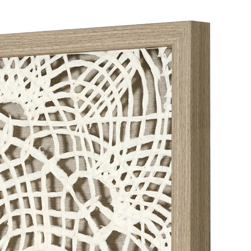 Boho Framed Natural Rice Paper Wall Art