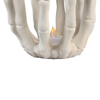 7" LED Lighted Skeleton Pumpkin