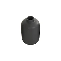 8" Black Minimalistic Ceramic Cylinder Vase