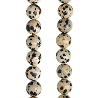 12 Pack: Dalmatian Jasper Round Beads, 8mm by Bead Landing™