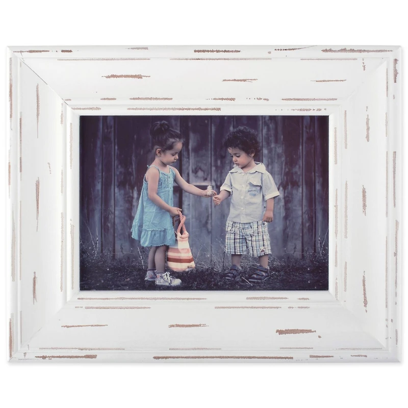 DII® White Distressed 4" x 6" Picture Frame