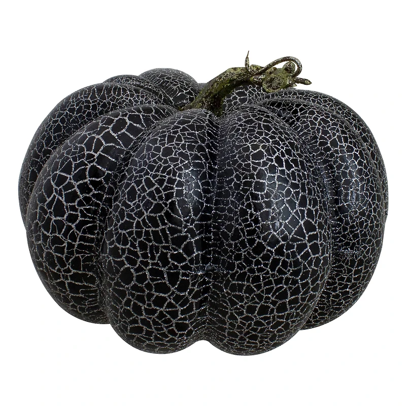 7" White & Black Fall Harvest Tabletop Pumpkin Set