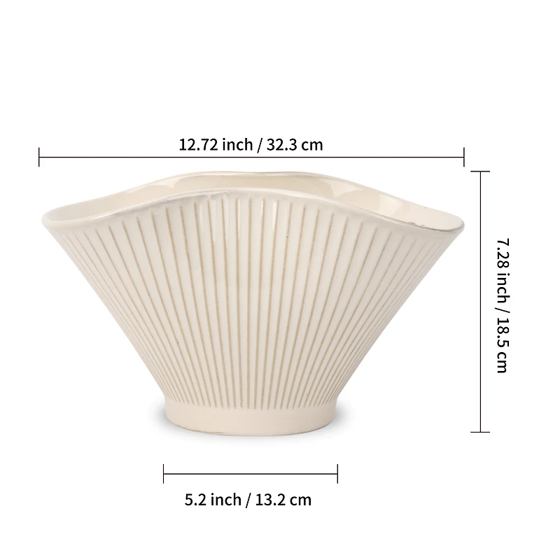 12.5" Wavy Ceramic Container by Ashland®