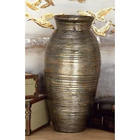 Brown Bamboo Traditional Vase, 20" x 10" x 10"
