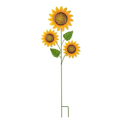 Glitzhome® 48.25" Fall Metal Sunflowers Yard Stake