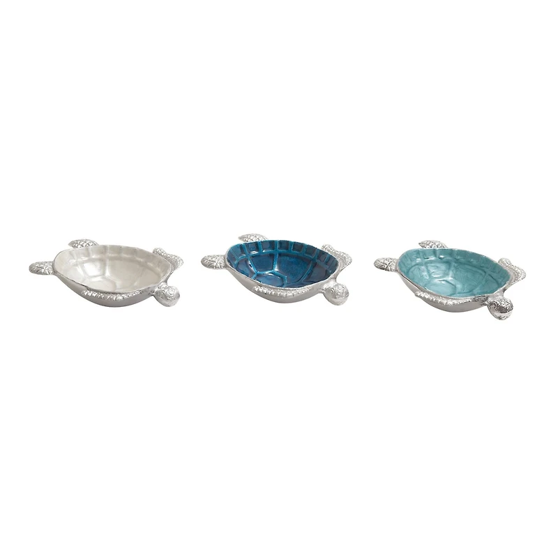 Silver Aluminum Coastal Serving Bowls, 3ct.