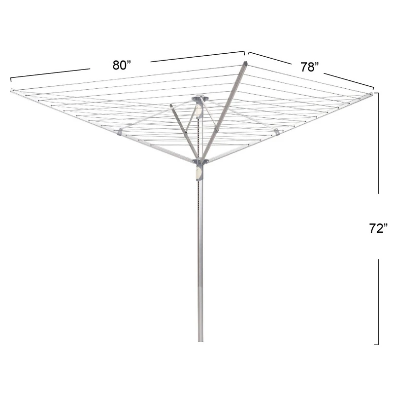 Household Essentials Umbrella Clothesline Dual Height Outdoor Dryer