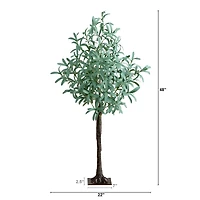 4ft. Pre-Lit Artificial Olive Tree with Warm White LED Lights