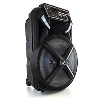 beFree Sound 15" Bluetooth Portable Rechargeable Party Speaker