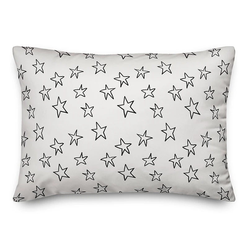 Simple Star Pattern 14" x 20" Throw Pillow