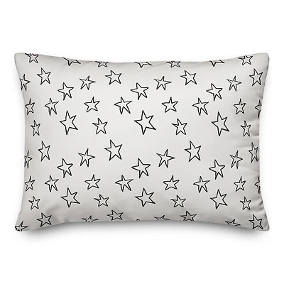 Simple Star Pattern 14" x 20" Throw Pillow