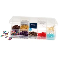 John Bead 17.6cm Joy Filled Plastic Box Storage With 15 compartments