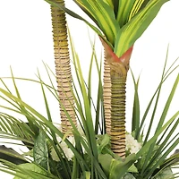 6ft. Artificial Dracaena Fragrans Tree in White Decorative Pot