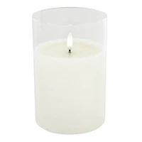 4" x 6" LED Glass Wax Flickering Candle by Ashland