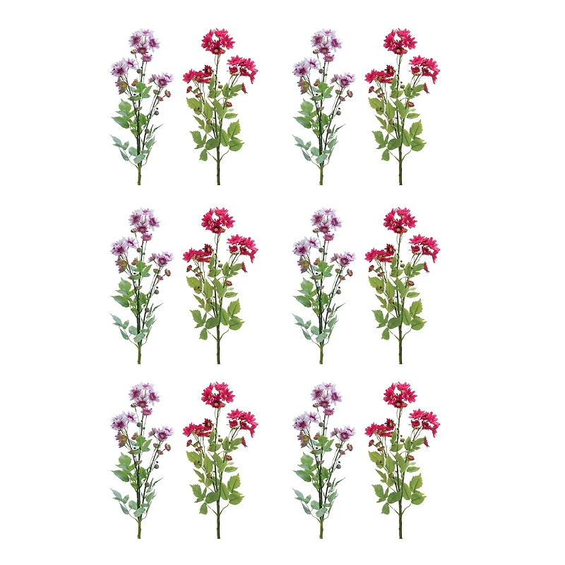 31.5" Pink & Purple Mum Sprays, 12ct.