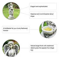 Glitzhome® 31" Angel Garden Bird Feeder Statue