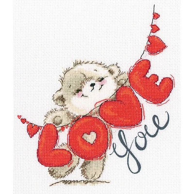 RTO I love you Cross Stitch kits with printed background