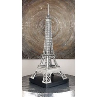 42" Silver Aluminum Eiffel Tower Sculpture