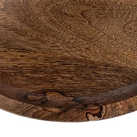 Hello Honey® 16" Round Natural Mango Wood 2-Tier Tray