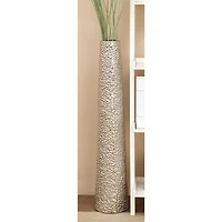 Silver Ceramic Glam Vase, 40" x 8" x 8"