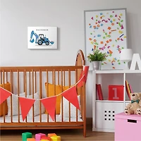 Stupell Industries Blue Backhoe Construction Truck Wall Plaque