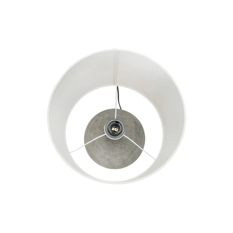 Hello Honey® 18" Distressed Finish Terracotta Table Lamp with Canvas Shade