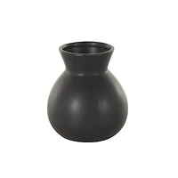 7.75" Black Ceramic Minimalistic Vase
