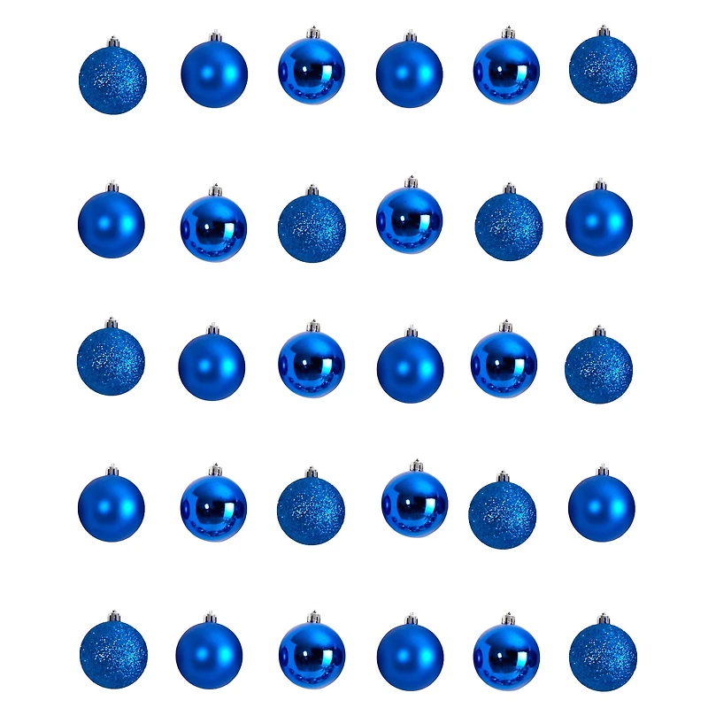 30ct. 2.5" Shatterproof Christmas Ornaments