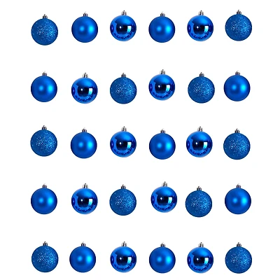 30ct. 2.5" Shatterproof Christmas Ornaments