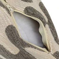 Hello Honey® Natural & Gray Abstract Pattern Woven Cotton Jacquard Pillow