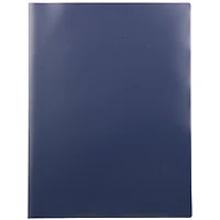 JAM Paper Navy Heavy Duty Plastic High 6-Pocket Folder, 2ct.