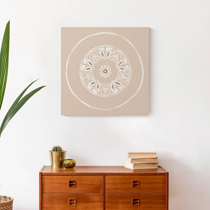 Neutral Medallion 20" x 20" Canvas Wall Art