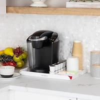 Mind Reader 17.5" White Coffee Station Serving Tray