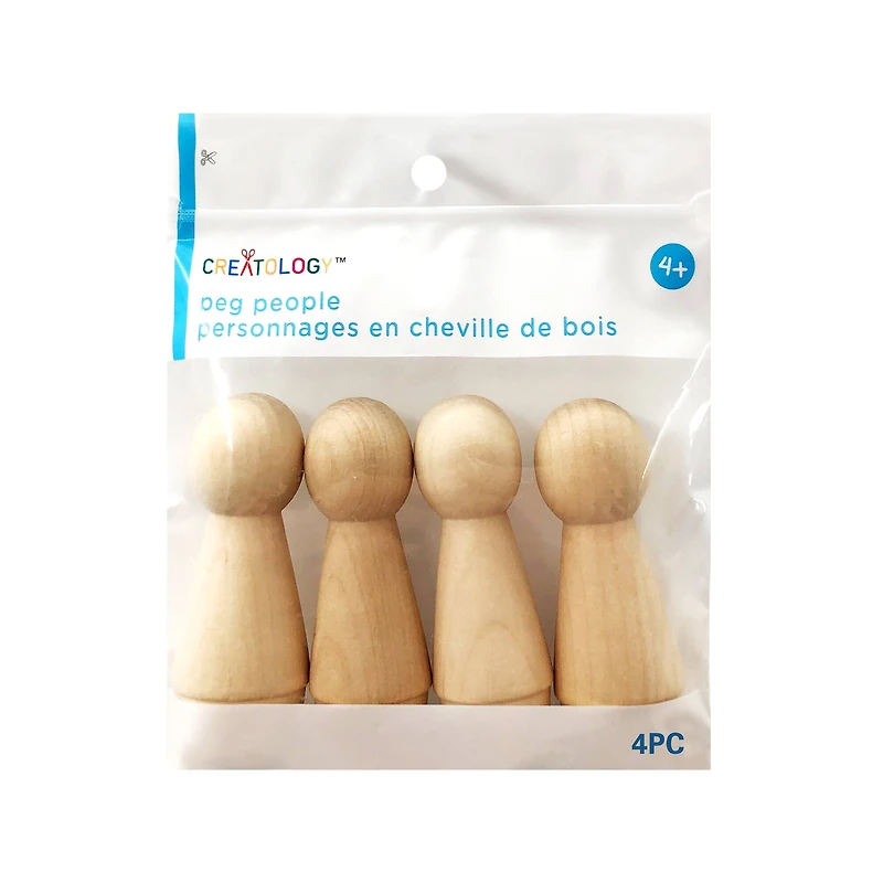 12 Packs: 4 ct. (48 total) Wooden Peg People by Creatology™