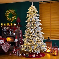 9ft. Pre-Lit Fir Artificial Christmas Tree, Warm White LED Lights