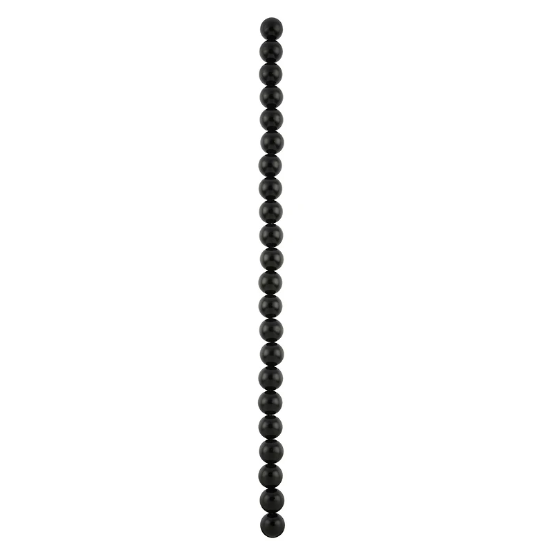 Black Jasper Round Beads, 12mm by Bead Landing™