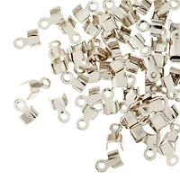 12 Packs: 62 ct. (744 total) 5mm Rhodium Crimps with Loops by Bead Landing™