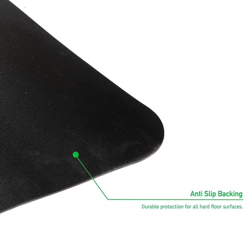 Mind Reader Black Office Chair Mat for Hardwood Floors