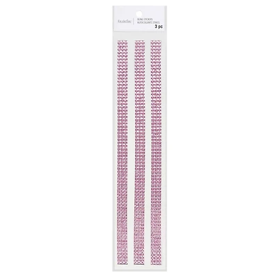 12 Packs: 3 ct. (36 total) Light Pink Border Bling Stickers by Recollections™